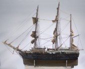 WHALING SHIP MODEL, CA. 1900.