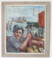WHARF RAT OIL ON CANVAS"WHARF