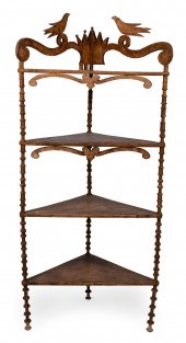 WHATNOT CORNER SHELF EARLY 20T