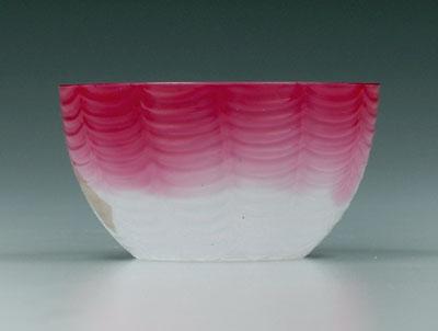 Wheeling drape bowl, cranberry to