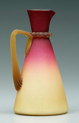 Wheeling peachblow claret jug,