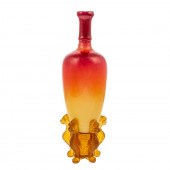 WHEELING PEACHBLOW GLASS MORGA