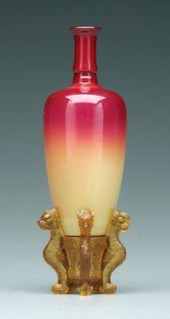 Wheeling peachblow Morgan vase