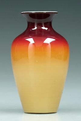 Wheeling peachblow vase, glossy