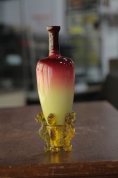 WHEELING PEACHBLOW VASE.  West