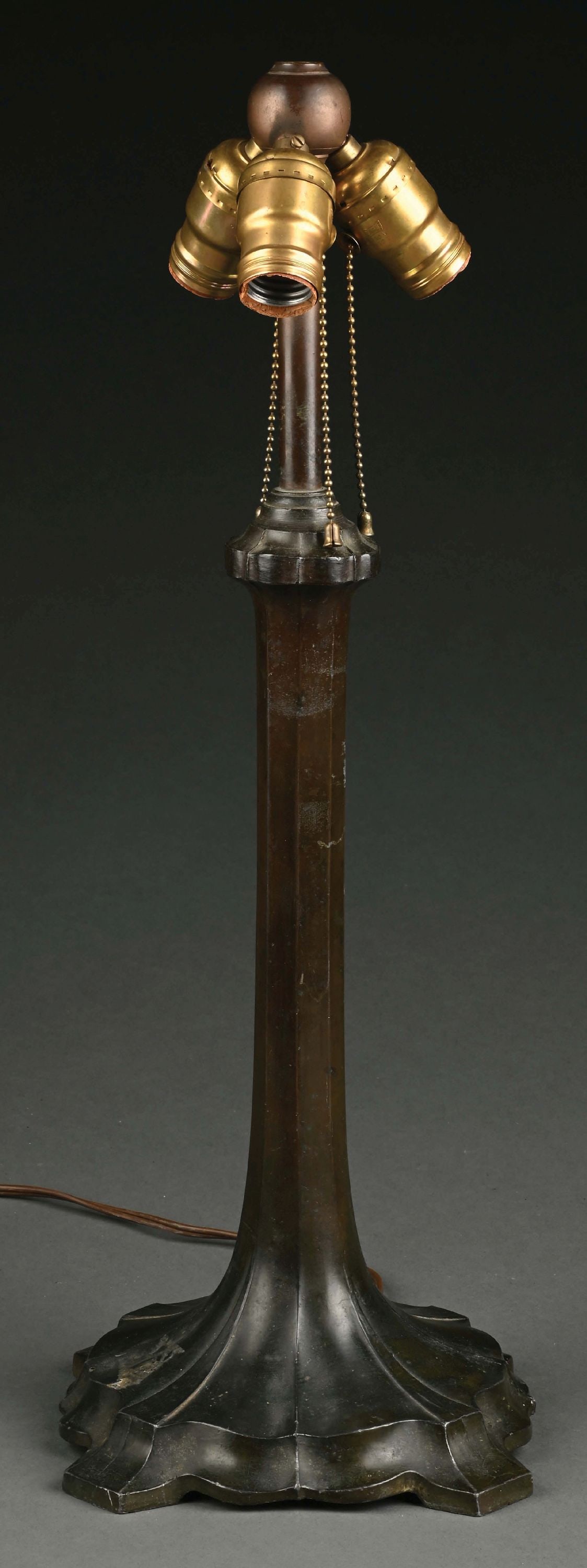 WHELEY PATINATED METAL TABLE LAMP