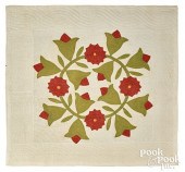 WHIG ROSE CRIB QUILT, LATE 19T