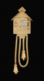 Whimsical 18 karat yellow gold