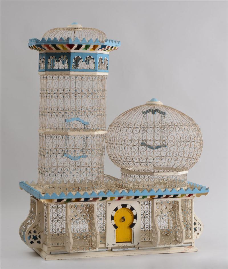 WHIMSICAL PAINTED WOOD AND WIRE