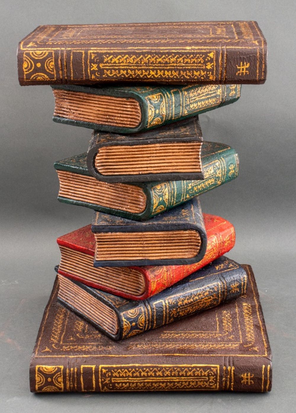 WHIMSICAL SIDE TABLE OF STACKED