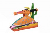WHIMSICAL WOOD PAINTED AND CAR