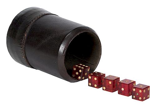 WHIP CUP AND DICE.Whip Cup and