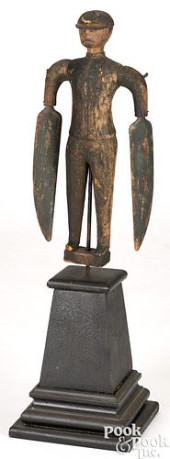 WHIRLIGIG, 19TH C.<br>Carved a