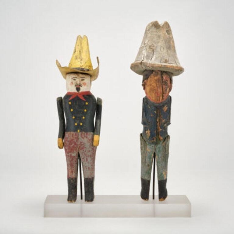 WHIRLIGIG COWBOY FIGURESA pair of