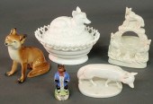 White 19th c. Staffordshire po