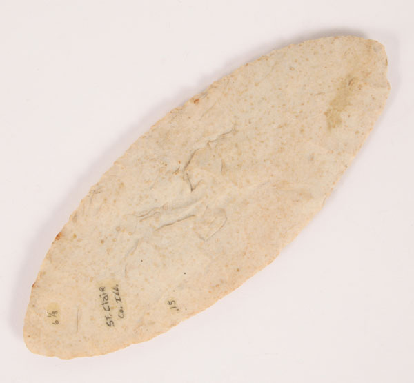White bi-point blade; St. Clair