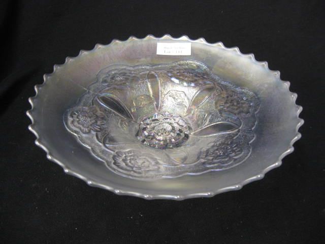 White Carnival Glass Bowl