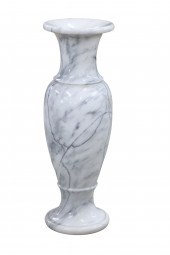 WHITE CARRERA MARBLE VASE Whit