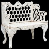 WHITE CAST IRON FOLIATE ROCAIL