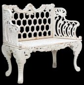 WHITE CAST IRON FOLIATE ROCAIL
