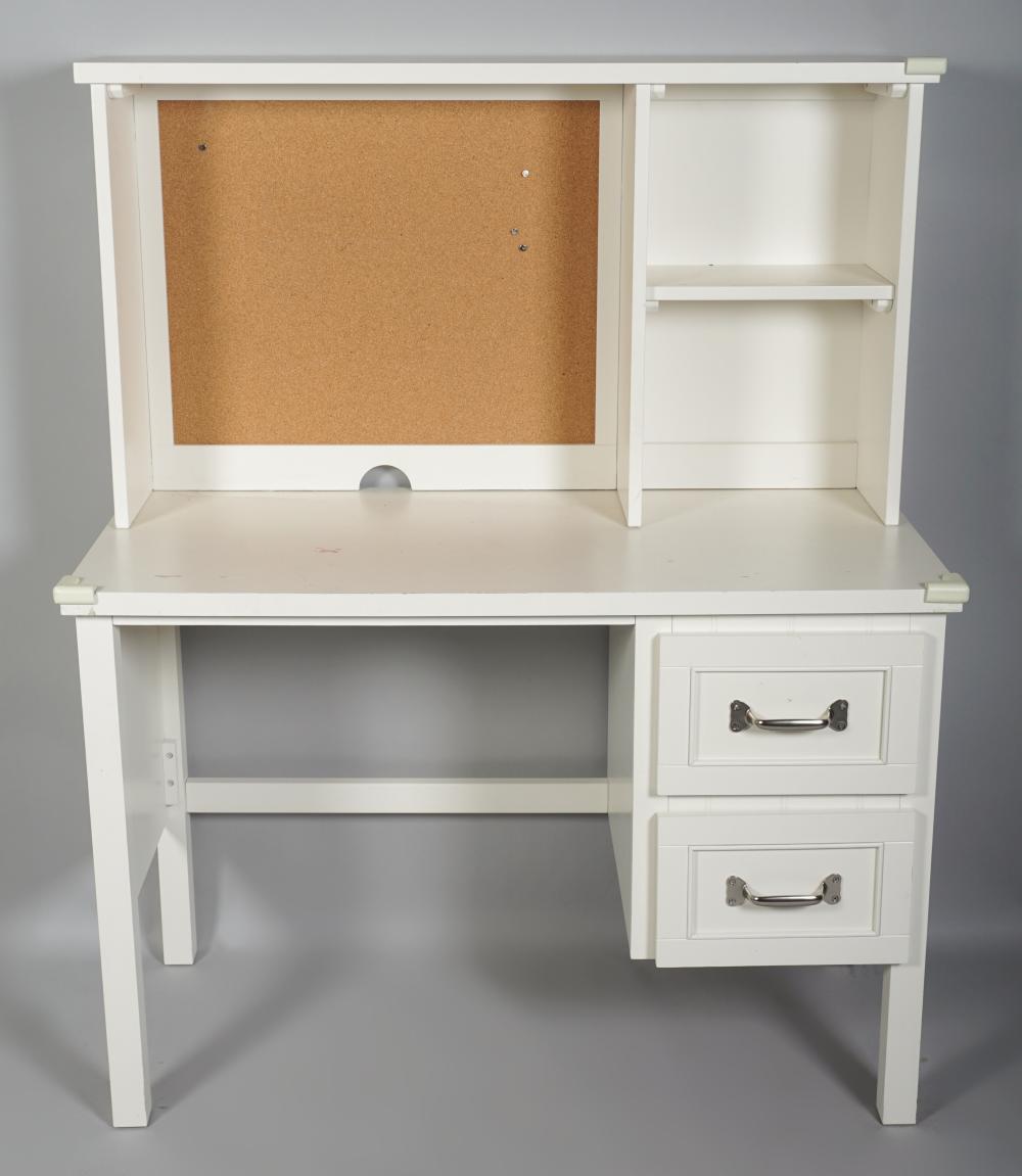 WHITE DESK 54 X 43 1/2 X 19 1/2 IN.