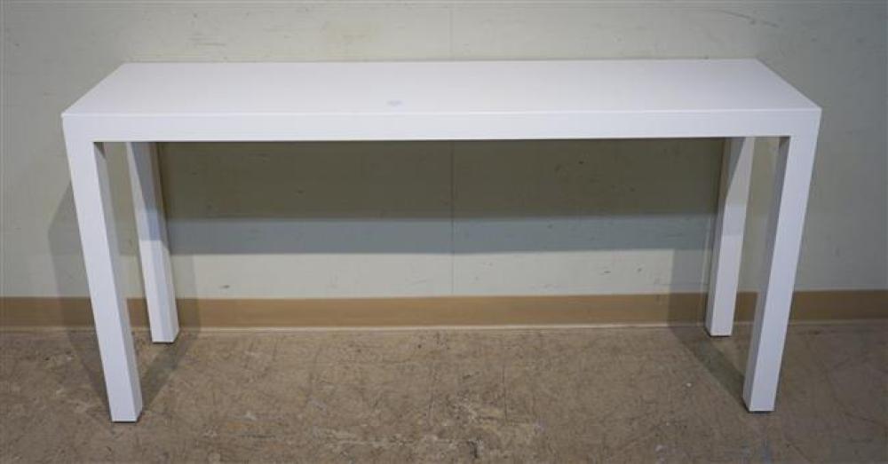 WHITE ENAMEL PAINTED SOFA TABLE,