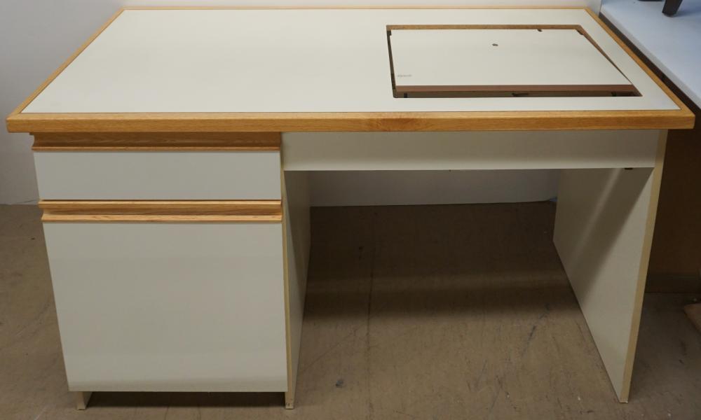 WHITE FORMICA SEWING TABLE (NO