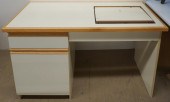 WHITE FORMICA SEWING TABLE (NO