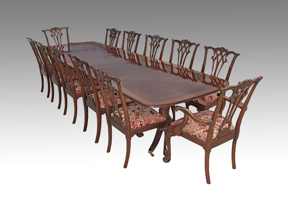 WHITE FURNITURE CO. BANDED MAHOGANY
