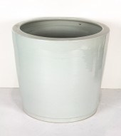 WHITE GLAZED CERAMIC JARDINIER