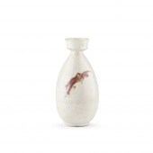 WHITE-GLAZED COPPER-RED-DECORA