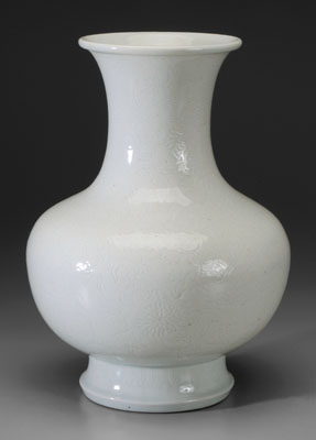 White-Glazed Porcelain Vase