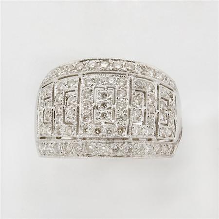 White Gold and Diamond Ring 	 