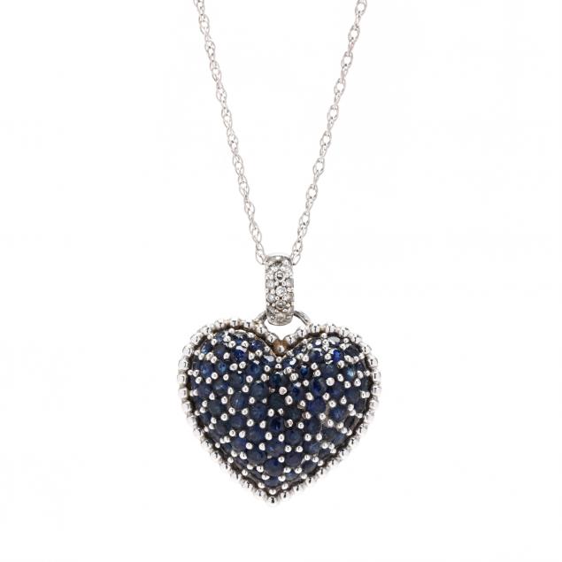 WHITE GOLD AND GEM-SET HEART