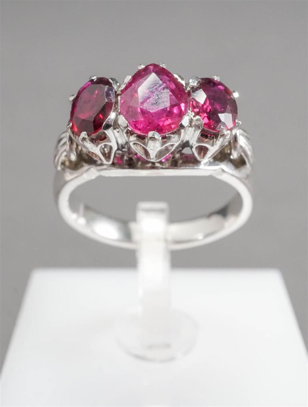 WHITE-GOLD AND RUBELLITE TOURMALINE
