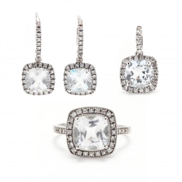 WHITE GOLD AND WHITE TOPAZ SUITE To