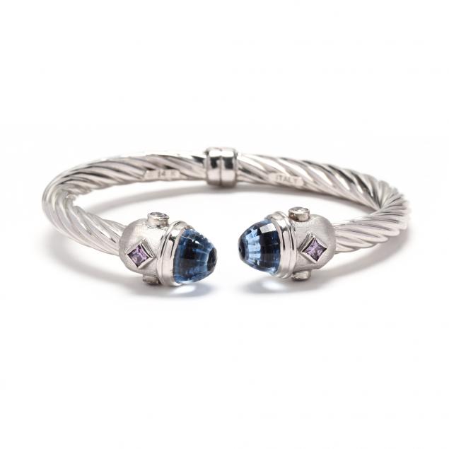WHITE GOLD CUFF BRACELET The