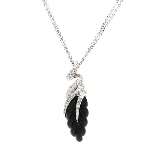 WHITE GOLD, DIAMOND, AND ONYX