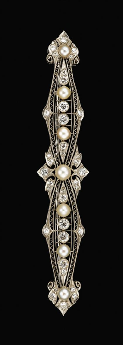 White gold filigree pearl and