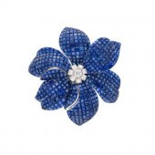 WHITE GOLD, INVISIBLY-SET SAPP