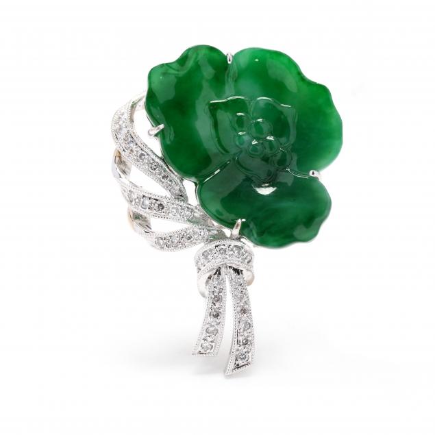 WHITE GOLD, JADE, AND DIAMOND