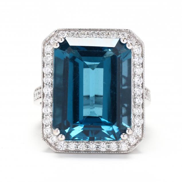 WHITE GOLD, LONDON BLUE TOPAZ,