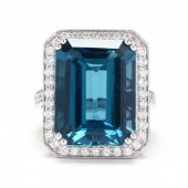 WHITE GOLD, LONDON BLUE TOPAZ,