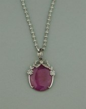 WHITE GOLD, RUBY AND DIAMOND N
