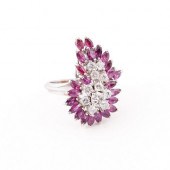 WHITE GOLD, RUBY, AND DIAMOND