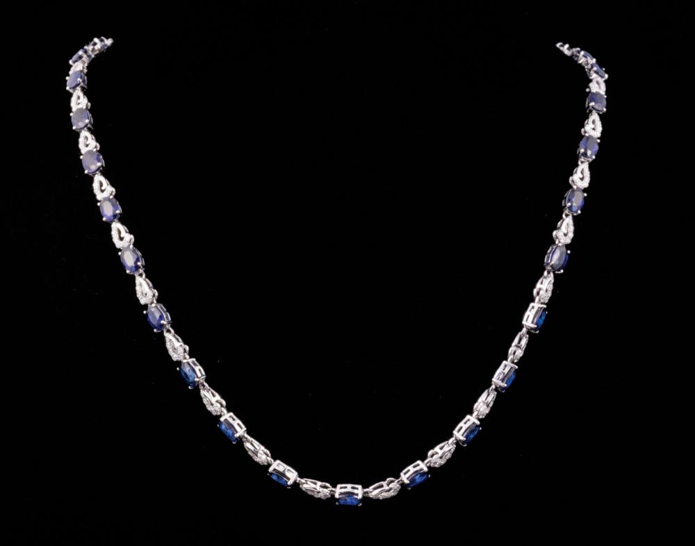 WHITE GOLD, SAPPHIRE AND DIAMOND