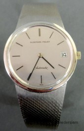 White gold Swiss men's wristwa