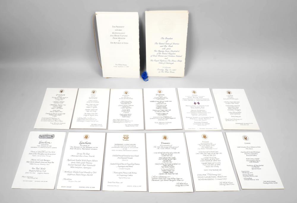 WHITE HOUSE STATE DINNER AND
