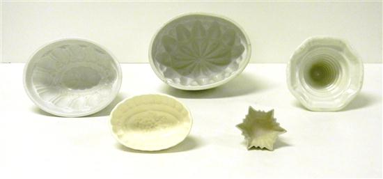 White Ironstone china molds  five
