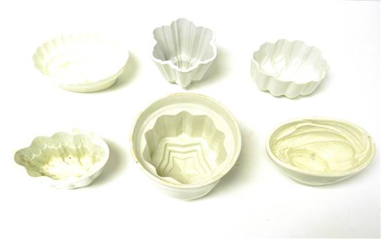 White Ironstone china molds  six